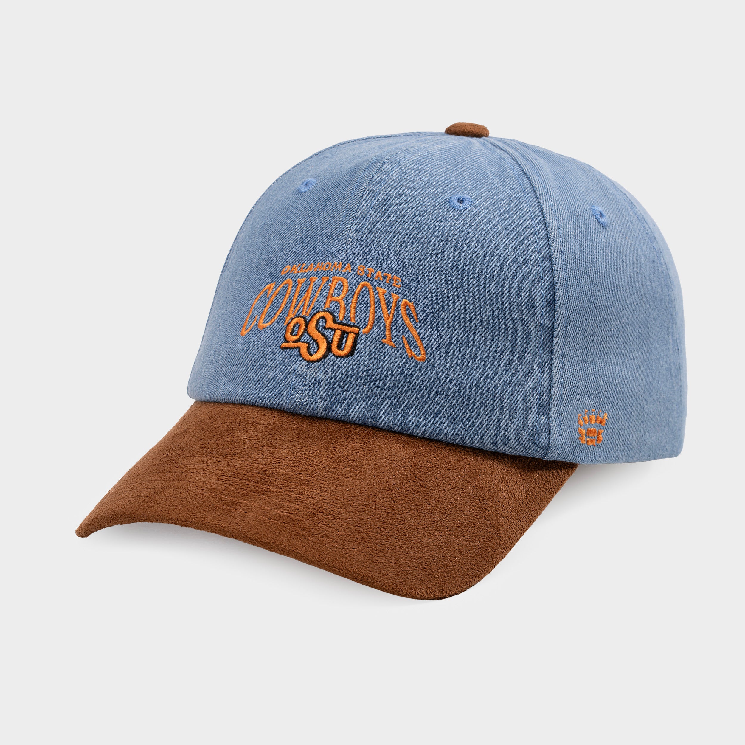 Oklahoma State Cowboys Denim and Suede Dad Hat
