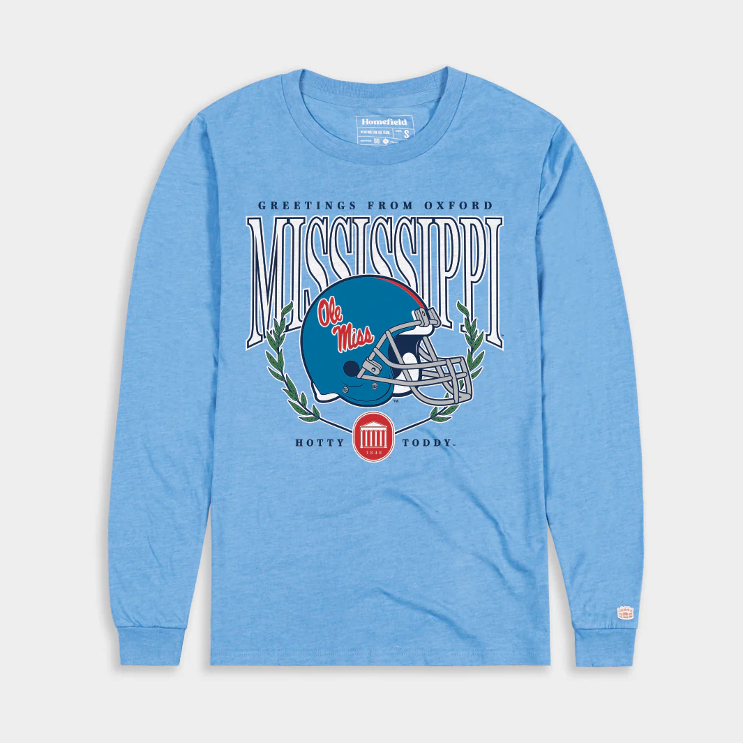 Ole Miss Vintage 1983 Football Helmet Long Sleeve