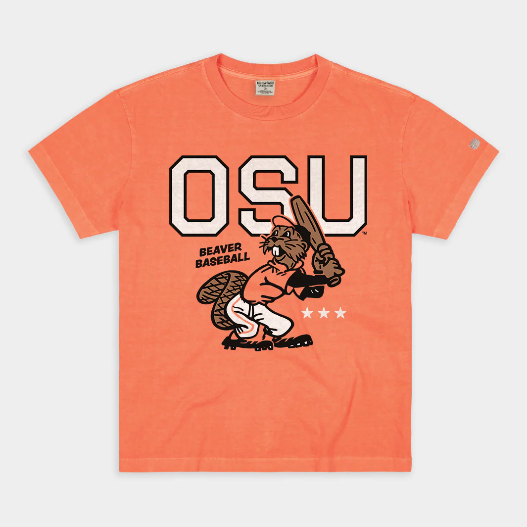 Oregon State Beaver Baseball Vintage Heavyweight Tee