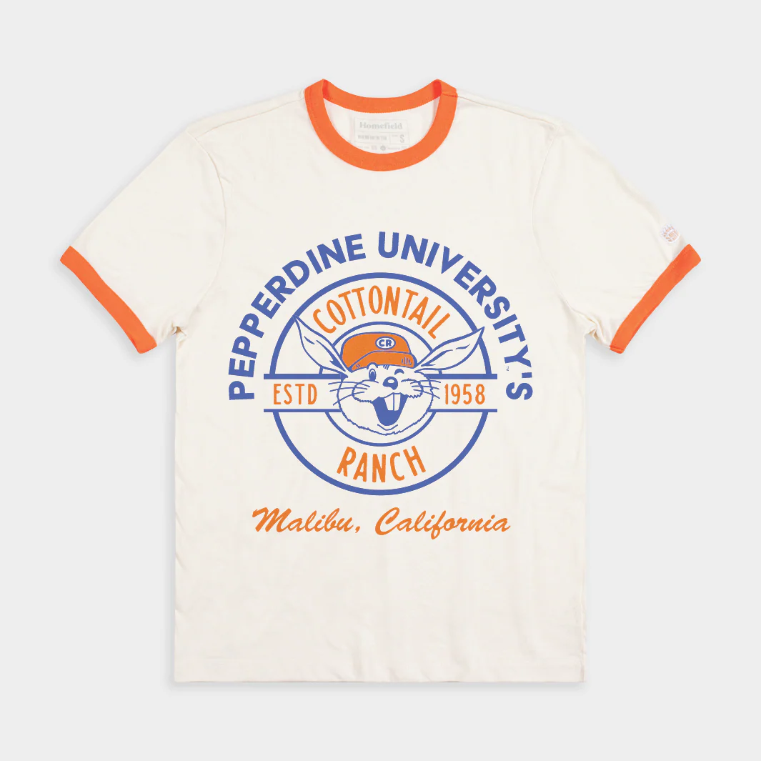 Pepperdine 1958 Retro Cottontail Ranch Ringer Tee