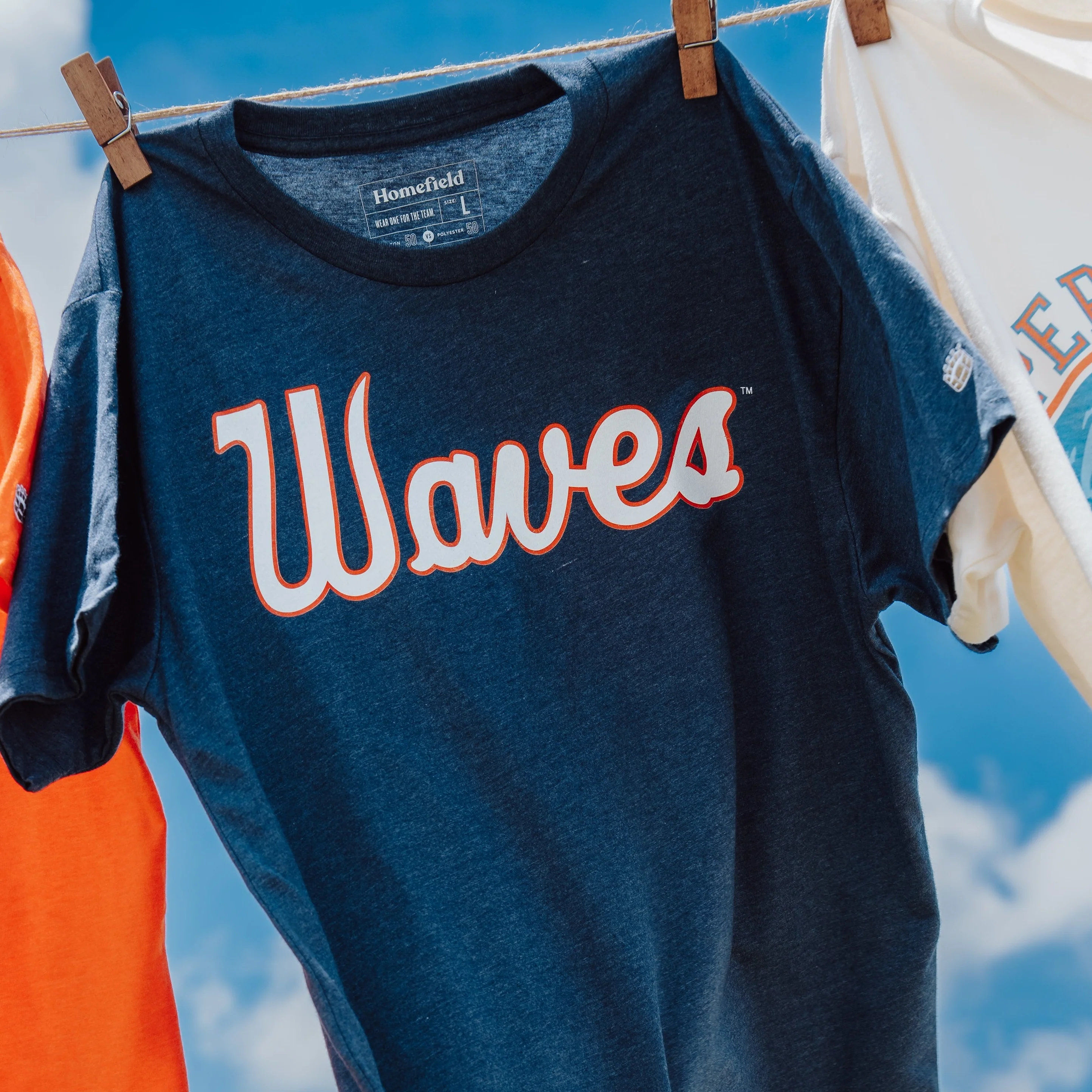 Pepperdine Waves 1970s Basketball Script Tee - Image 2
