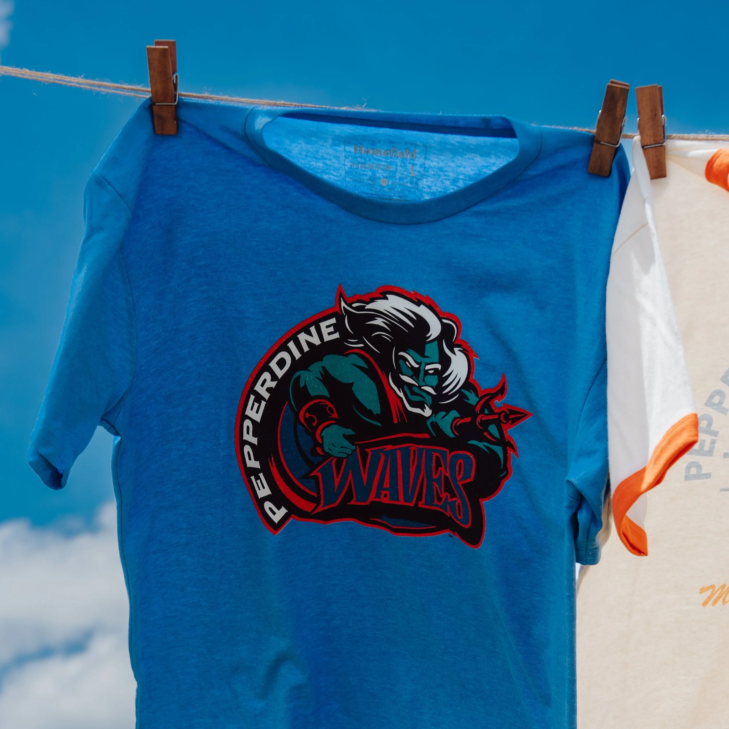 Pepperdine Waves 1997 Logo Retro Tee - Image 2
