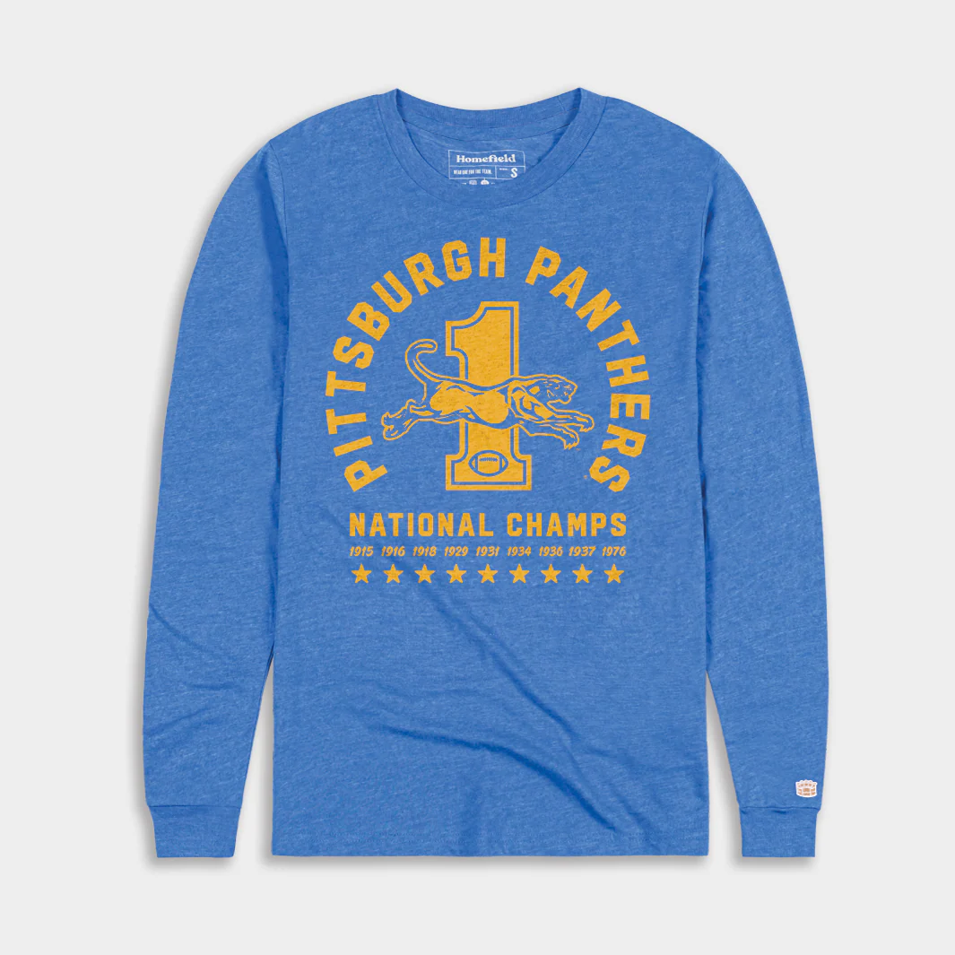 Pitt Football National Champs 9-Star Long Sleeve
