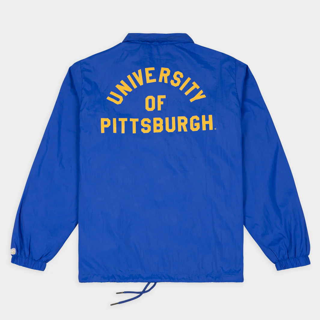 Pitt Panthers Football Helmet Retro Coaches Jacket - Image 2