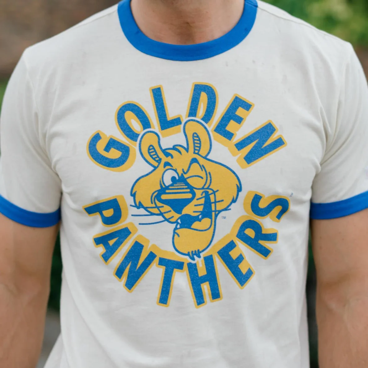 Pitt Vintage Golden Panthers Winking ROC Ringer Tee - Image 2