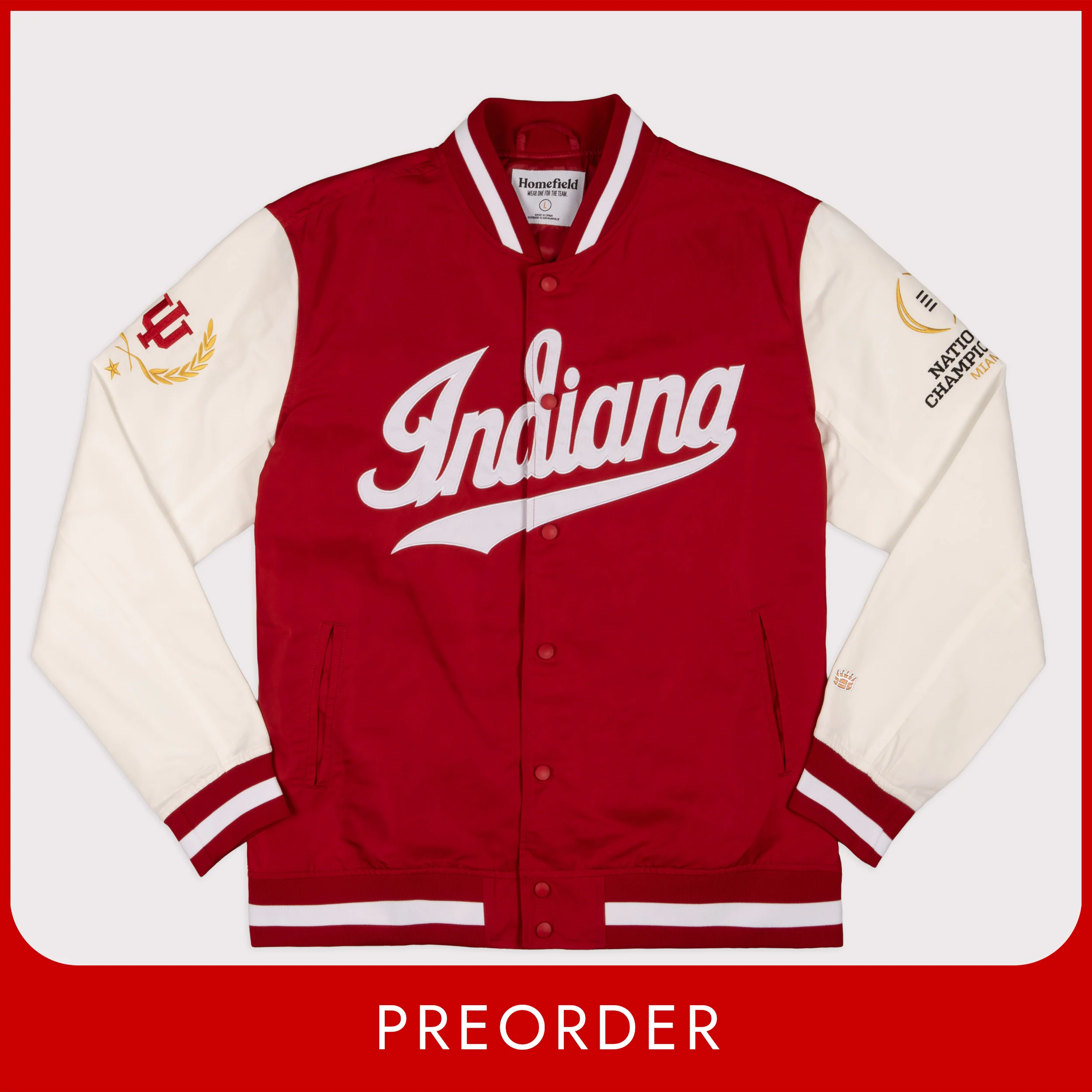 Indiana Hoosiers 2025 CFP National Champions Bomber Jacket