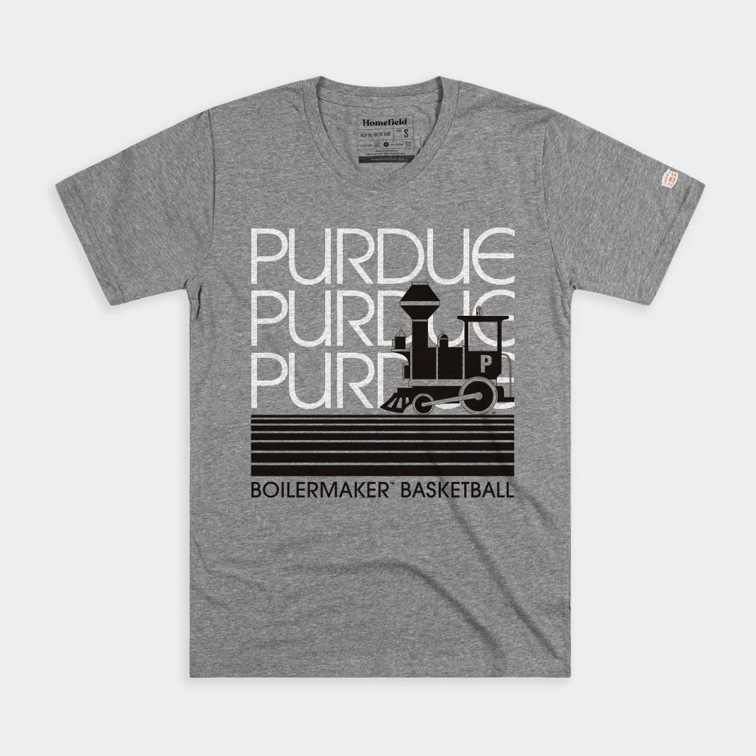 Purdue Basketball 1980s Boilermaker Special Grey Tee