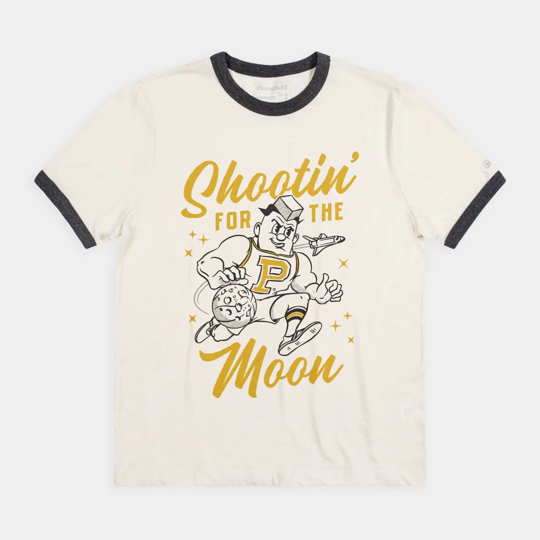 Purdue Basketball "Shootin' For The Moon" Ringer Tee
