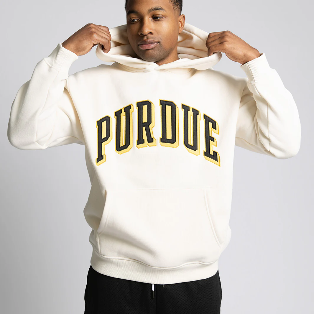 Purdue Boilermakers 1980s Applique Heavyweight Hoodie - Image 4