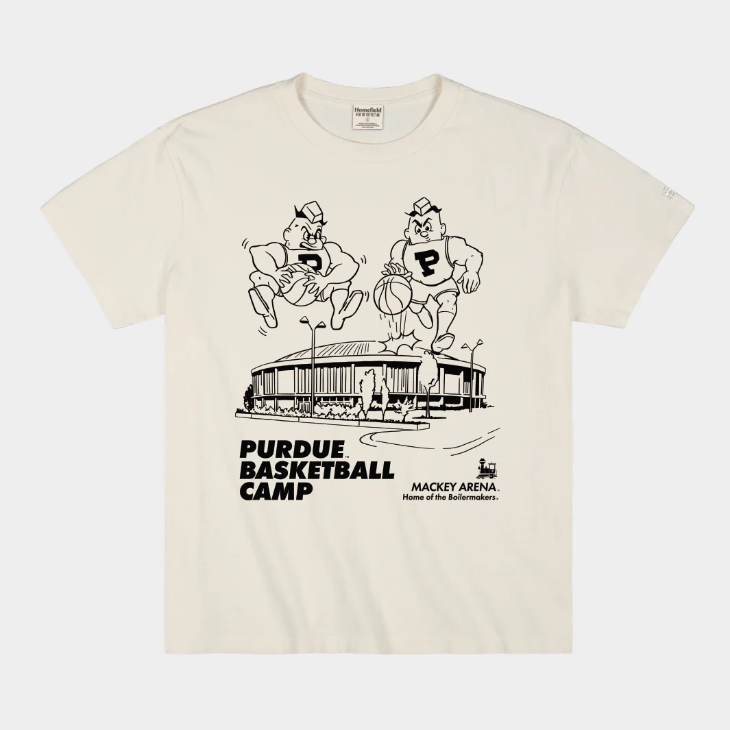 Purdue Boilermakers Basketball Camp Mackey Arena Vintage Heavyweight Tee
