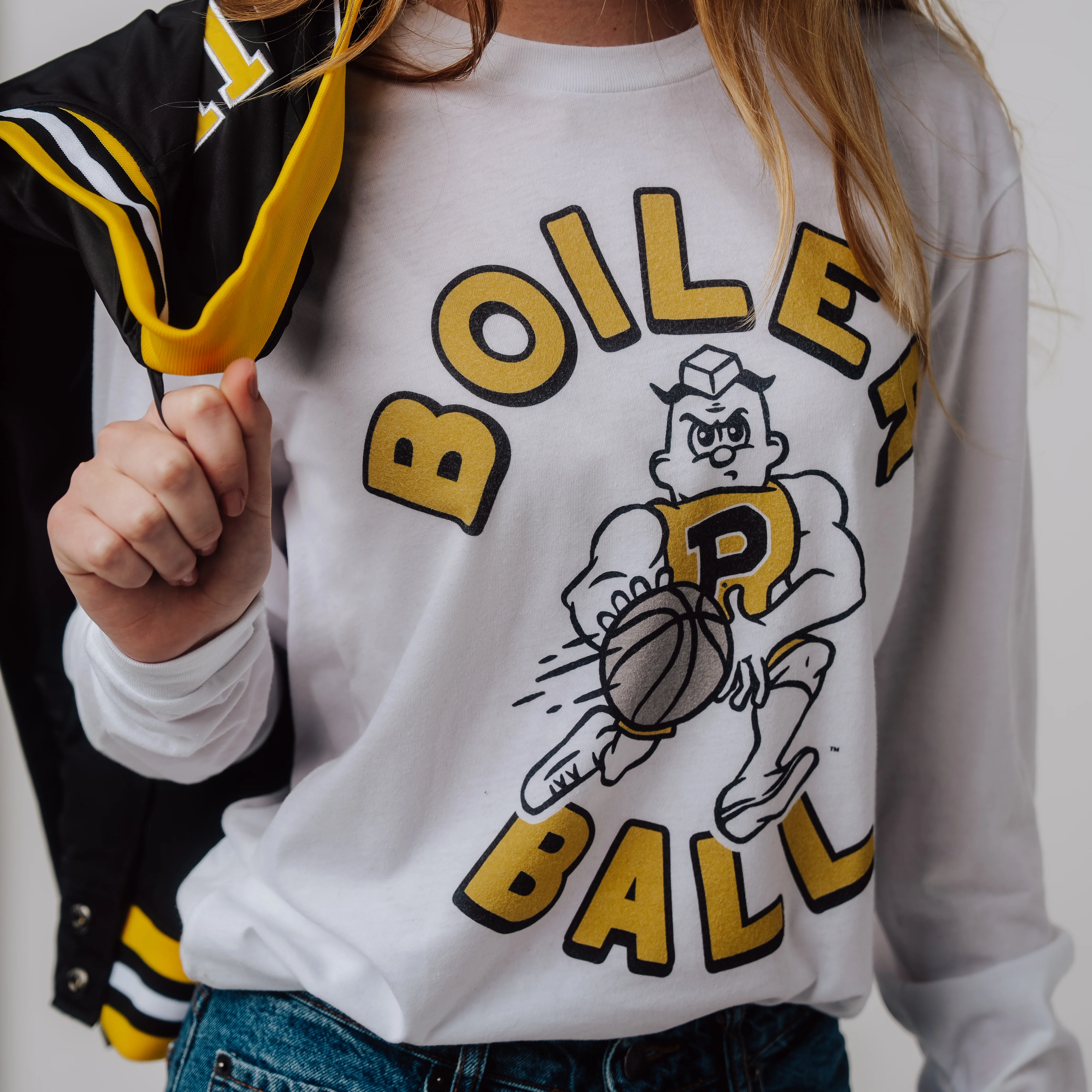 Purdue Boilermakers "Boiler Ball" Retro Long Sleeve - Image 2