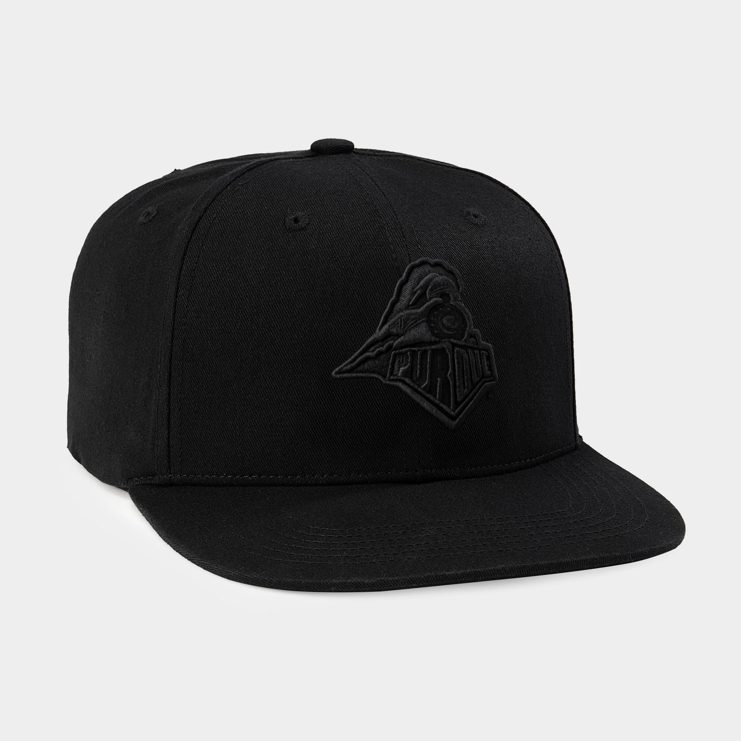 Purdue Boilermakers Logo Blackout Snapback Hat - Image 2