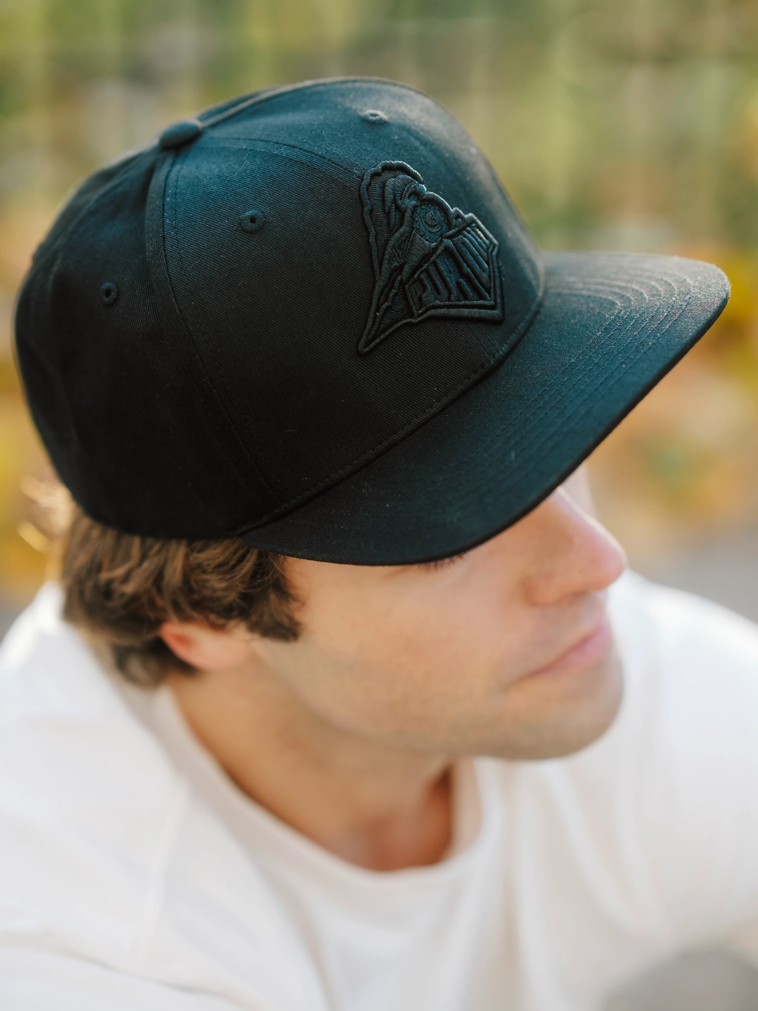 Purdue Boilermakers Logo Blackout Snapback Hat - Image 4