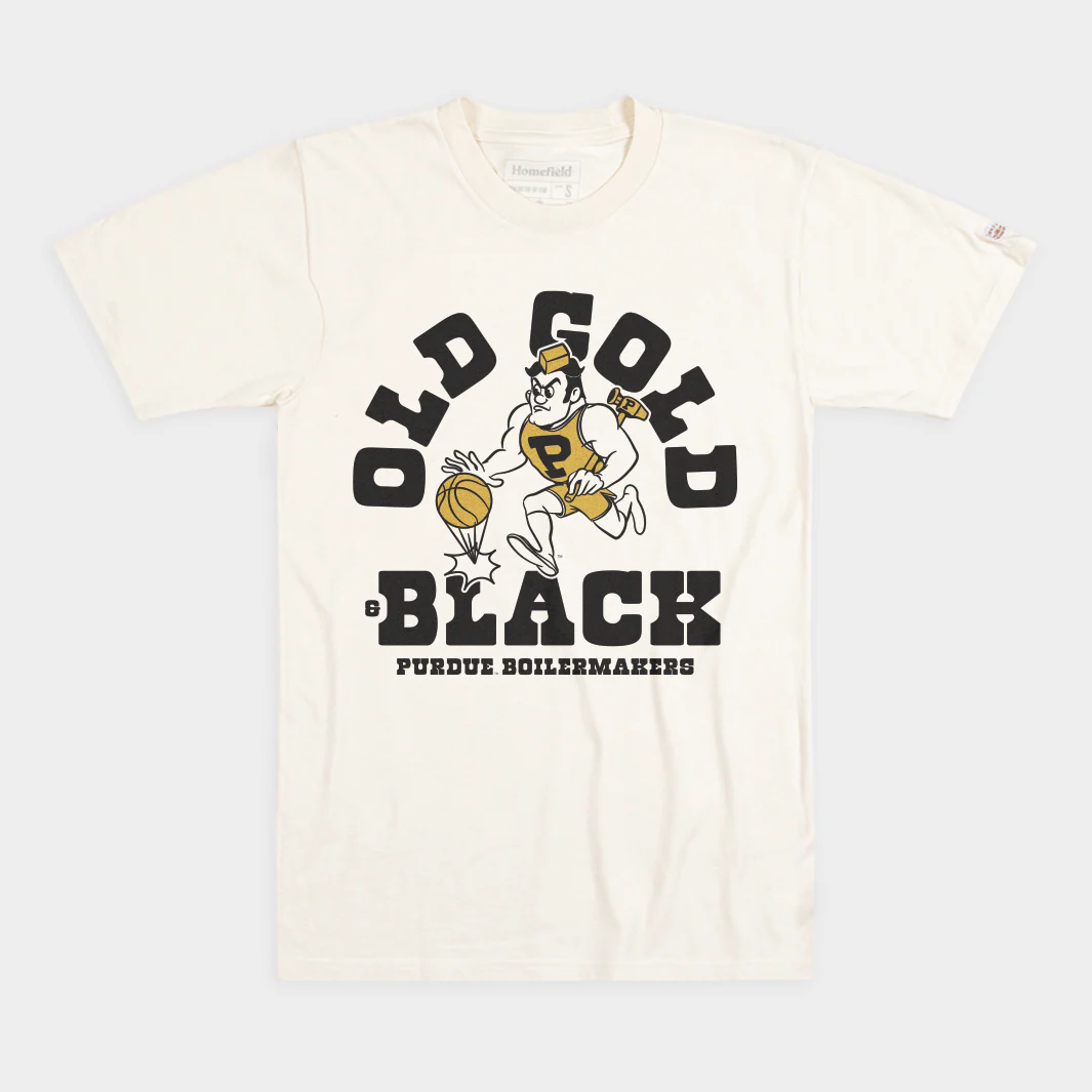 Purdue Boilermakers "Old Gold & Black" Basketball Tee