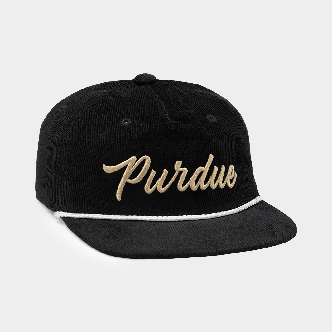 Purdue Boilermakers Retro Script Corduroy Hat - Image 2