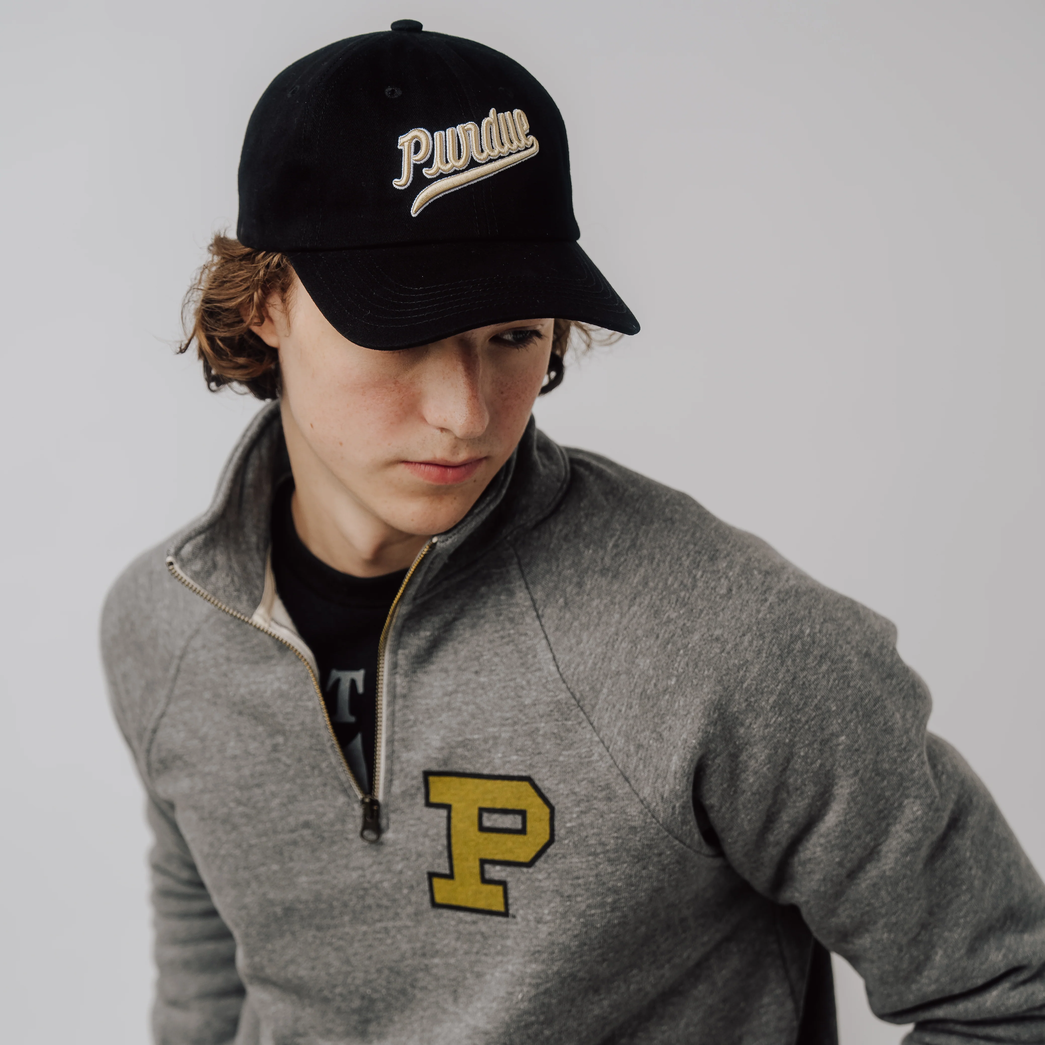 Purdue Men's Basketball 1968-69 Script Dad Hat - Image 3