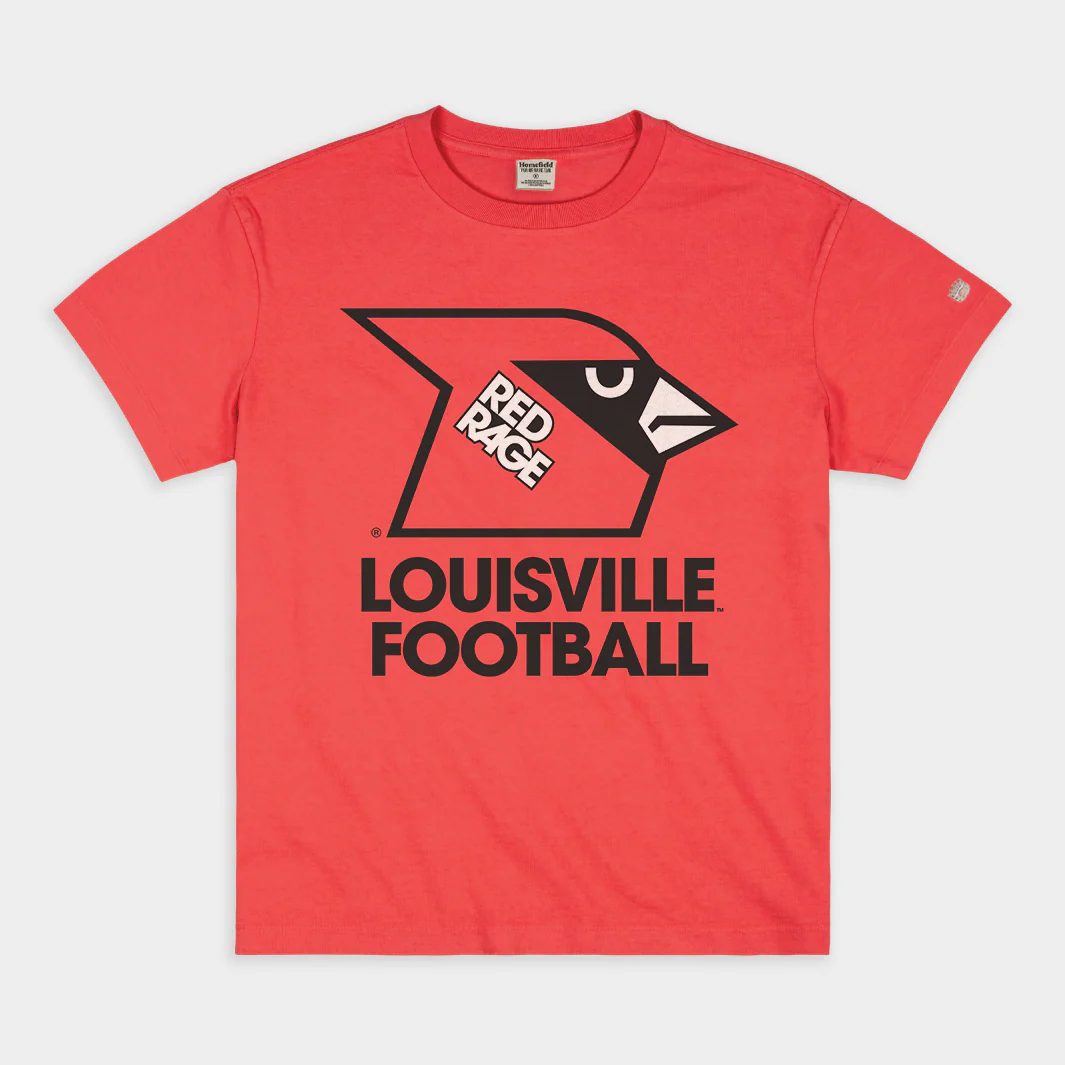 Red Rage Louisville Football Vintage Heavyweight Tee