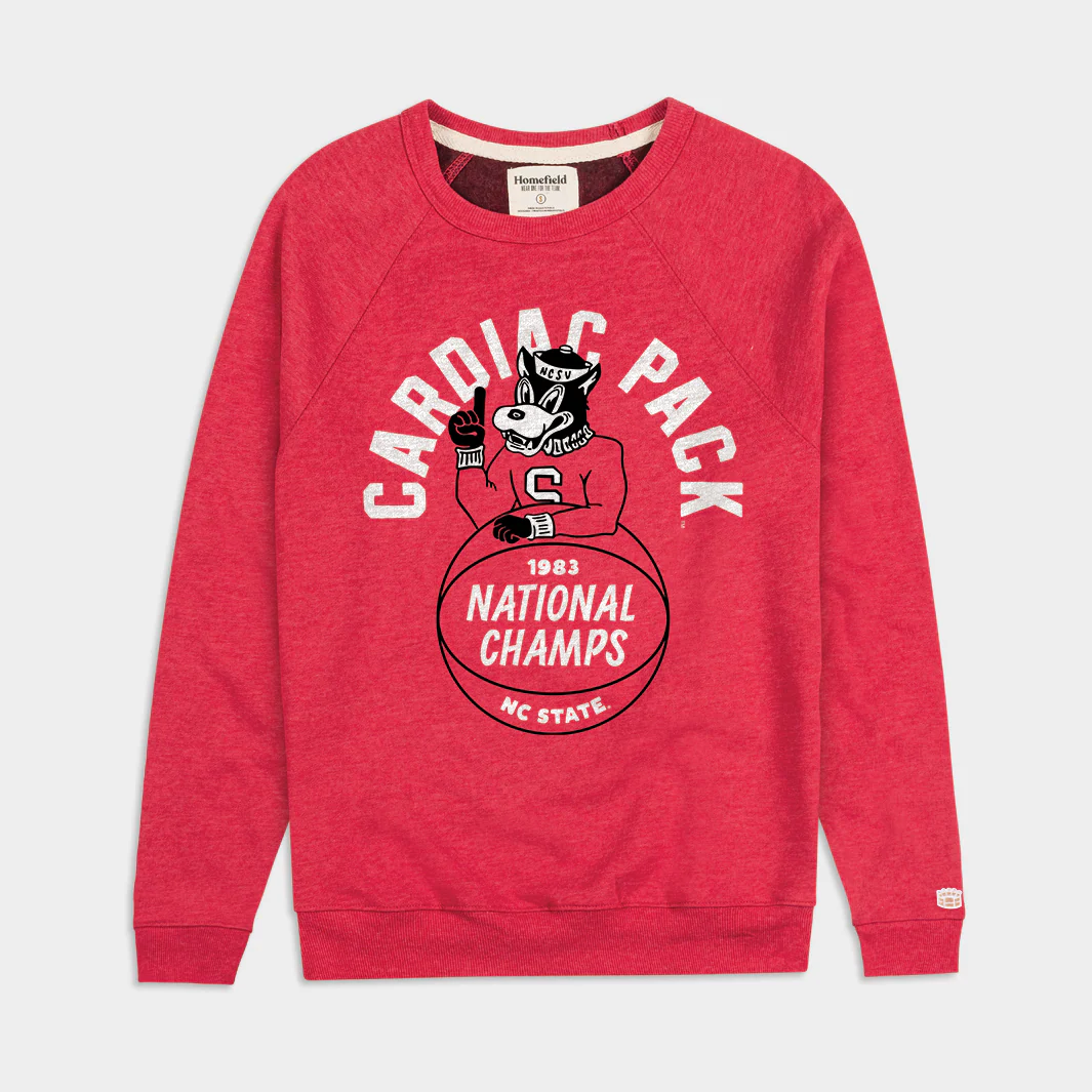 Retro 1983 NC State Cardiac Pack National Champs Crewneck