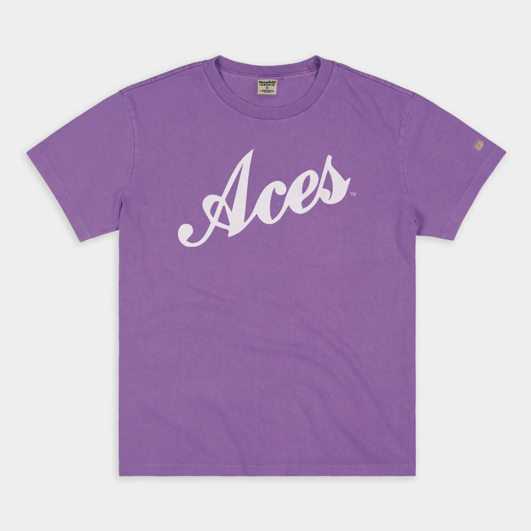 Retro Aces Basketball Jersey Script Vintage Heavyweight Tee