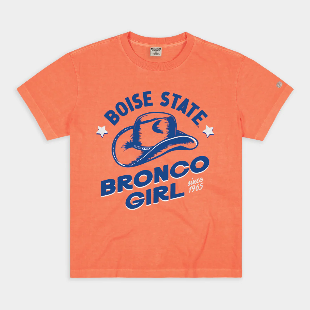 Retro Boise State Bronco Girl Vintage Heavyweight Tee