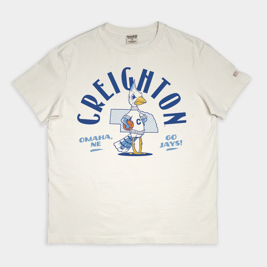 Retro Creighton Bluejays Basketball Vintage Heavyweight Tee