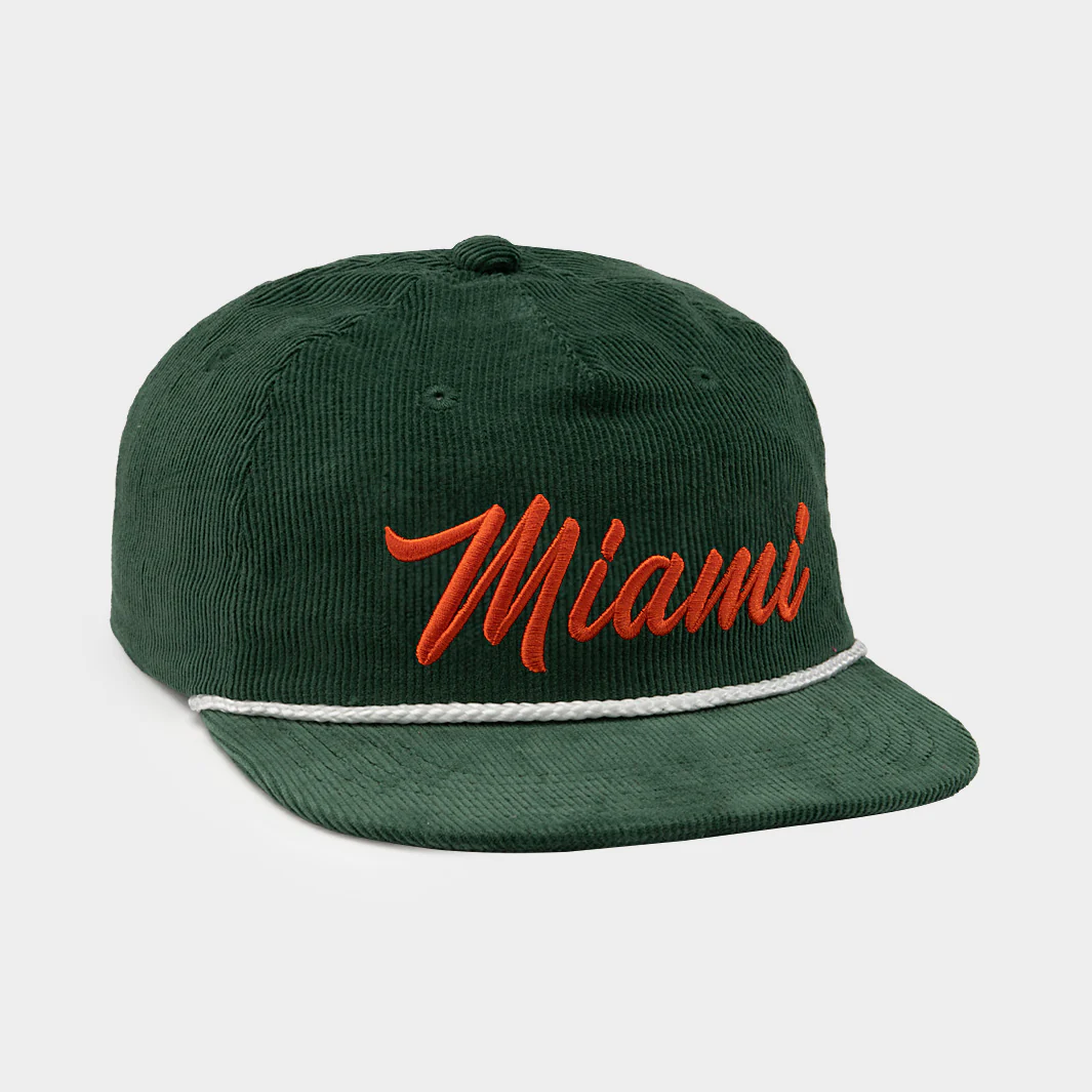 Retro-Inspired Miami Hurricanes Corduroy Hat - Image 2