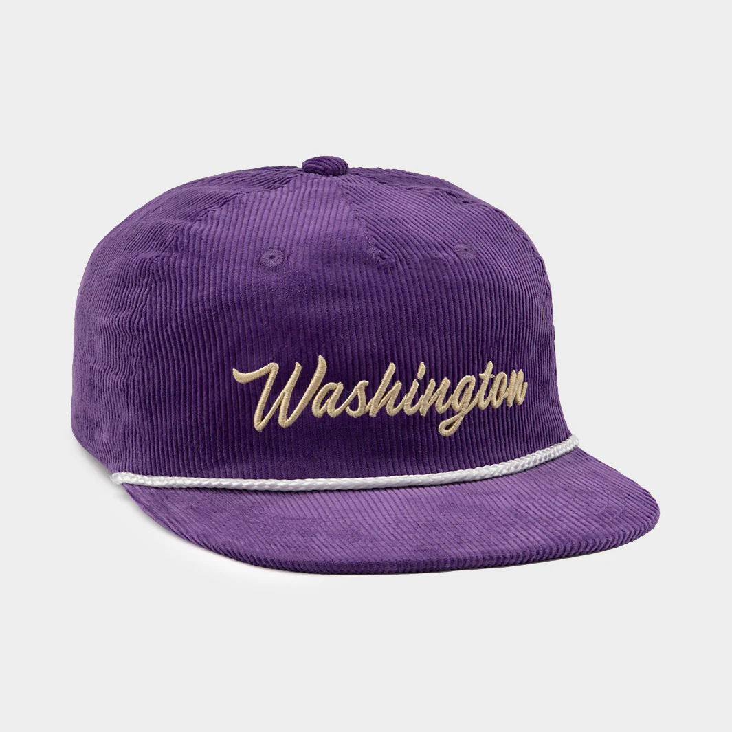 Retro-Inspired Washington Script Corduroy Hat - Image 2