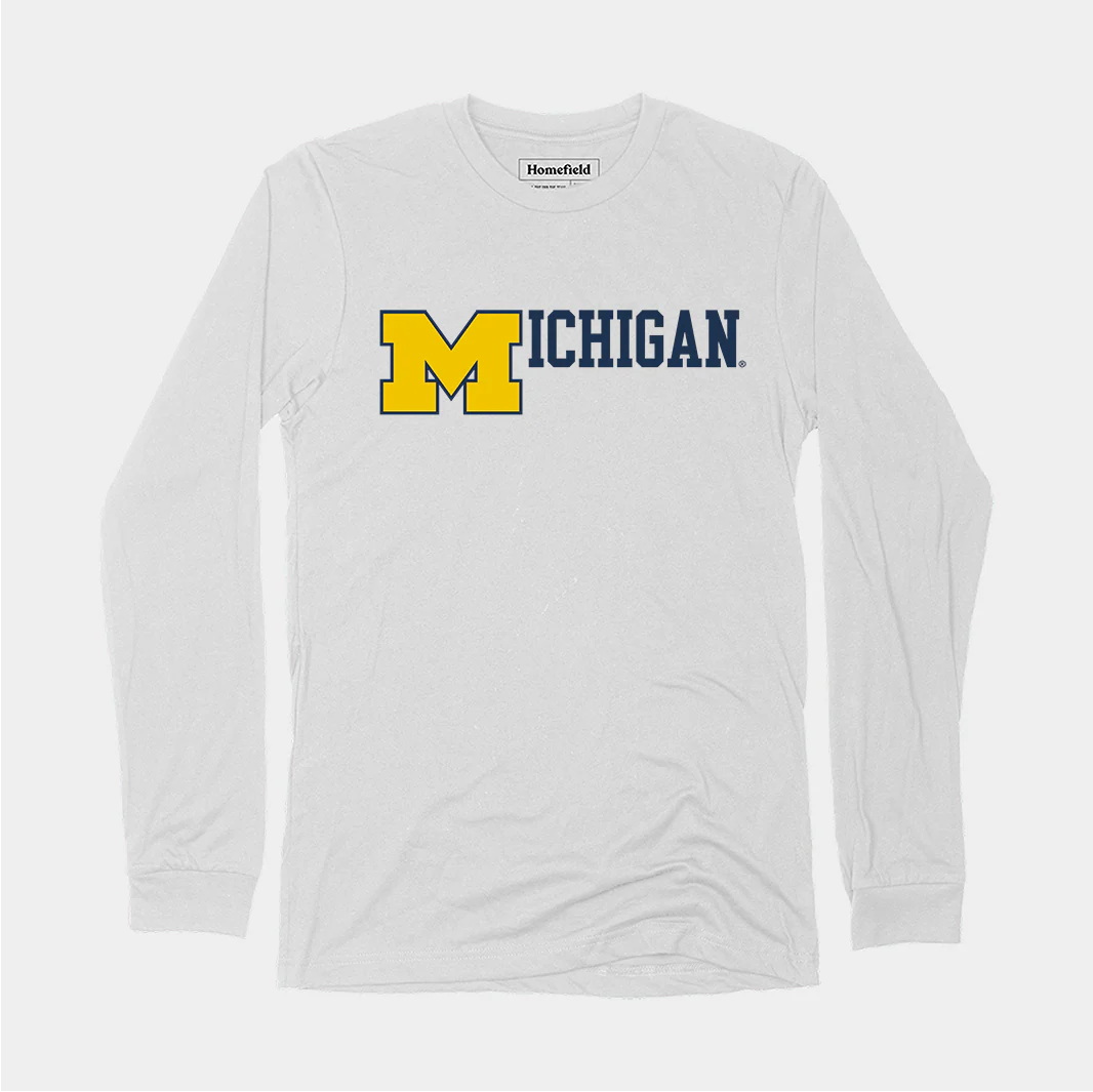 Retro Michigan Block M Long Sleeve