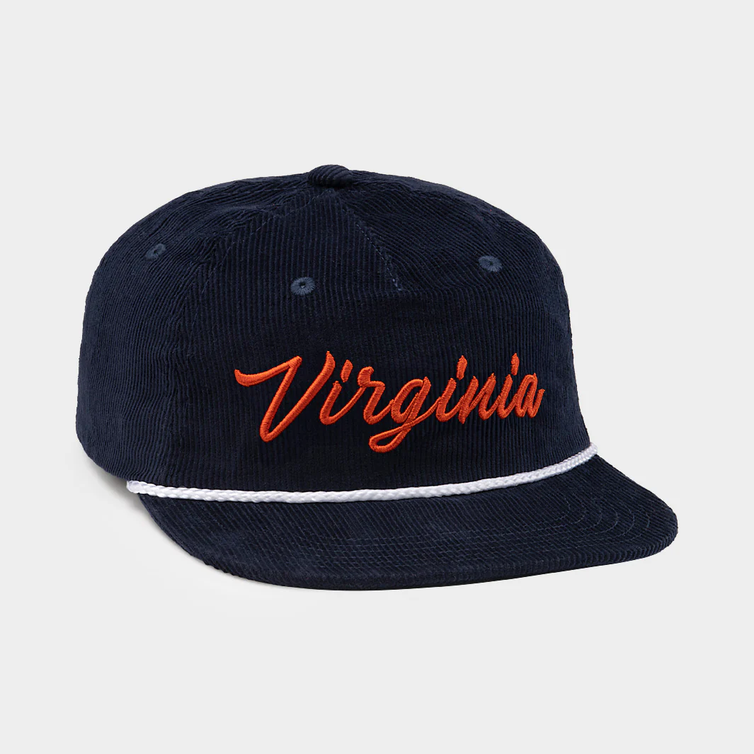 Retro UVA Virginia Script Corduroy Hat - Image 2