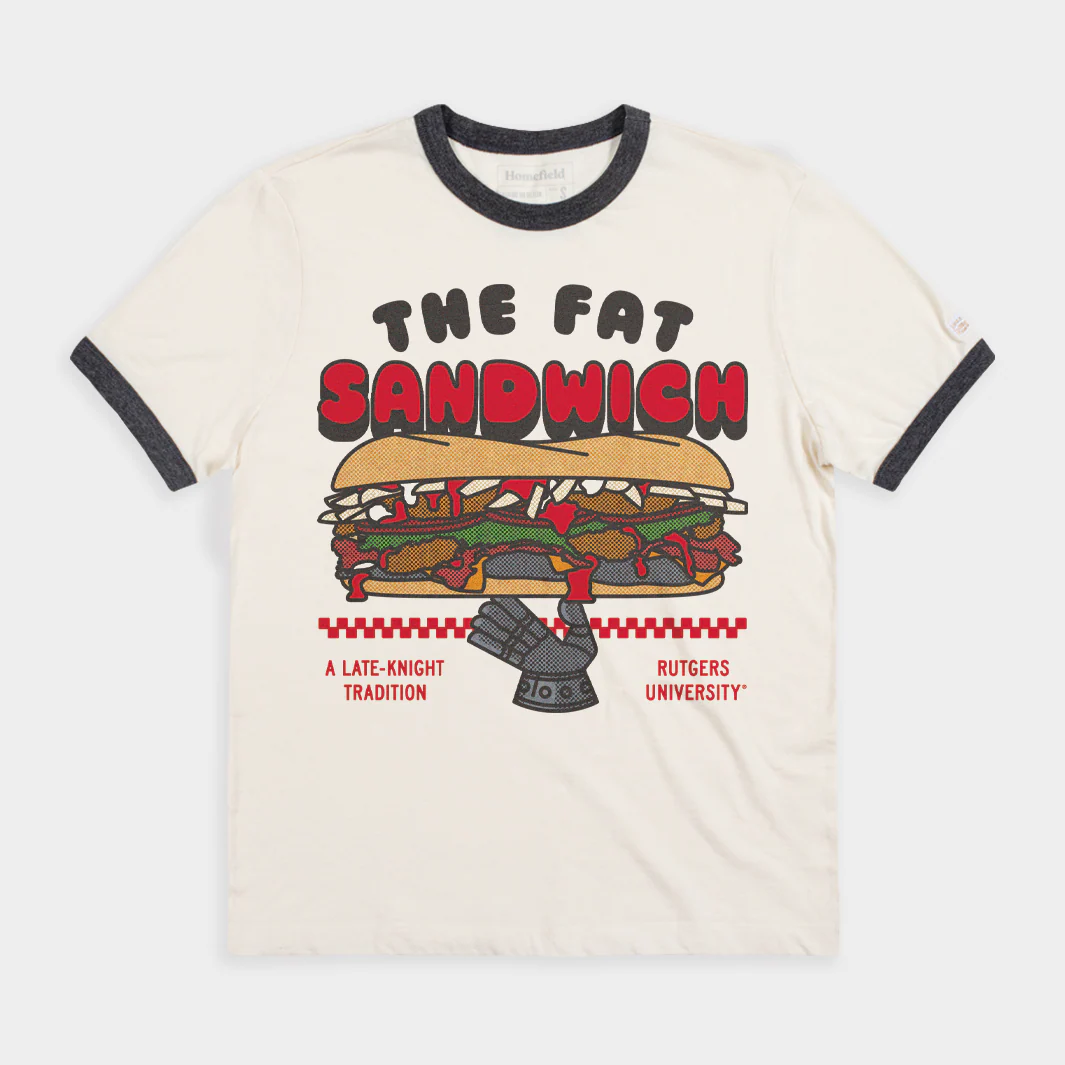 Rutgers Fat Sandwich Ringer Tee