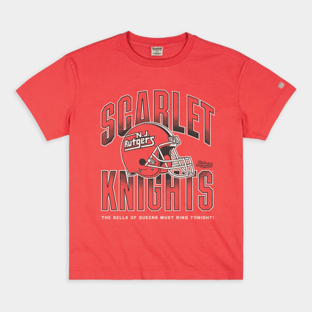 Rutgers Football Retro Logo Helmet Vintage Heavyweight Tee