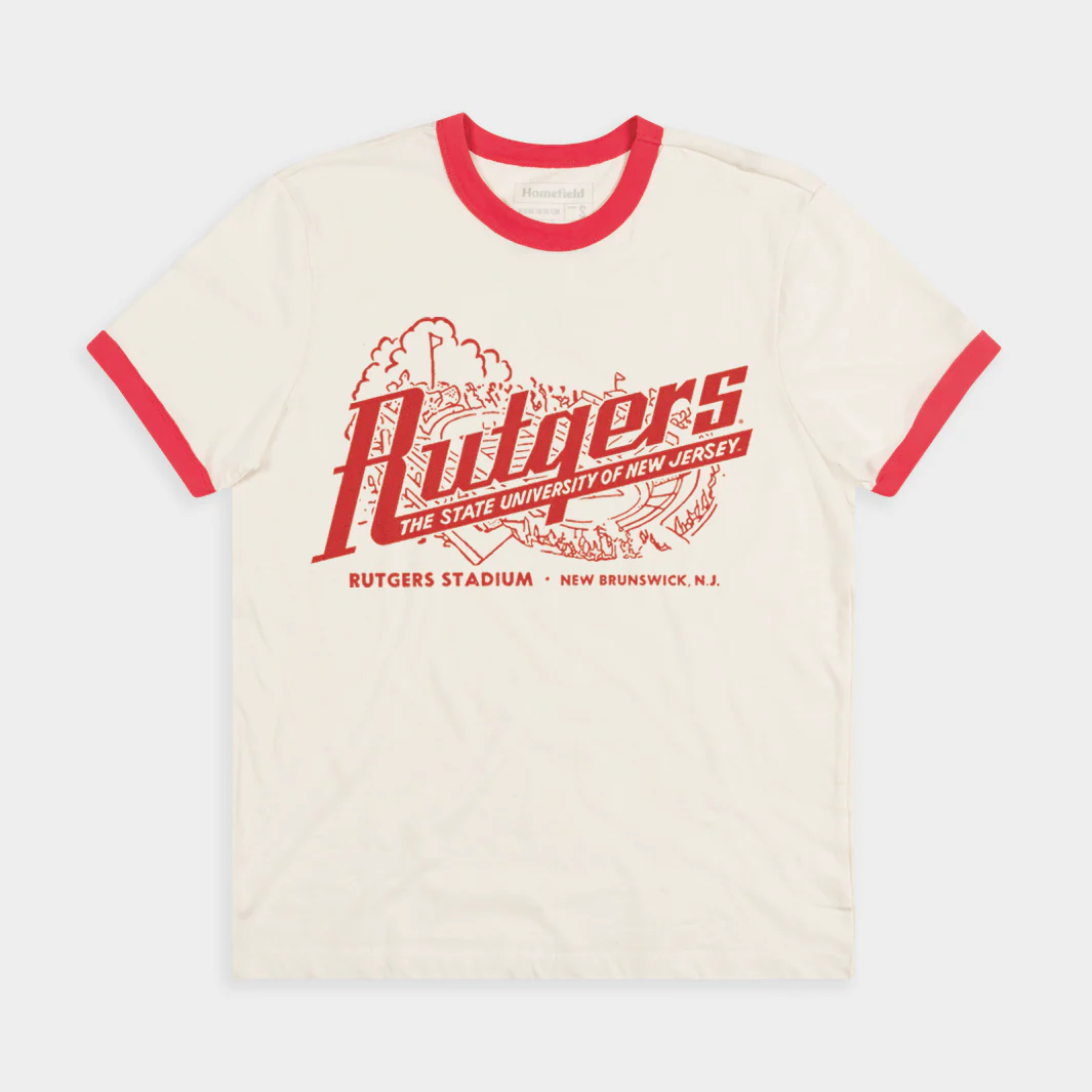 Rutgers Football Vintage 1951 Ticket Ringer Tee