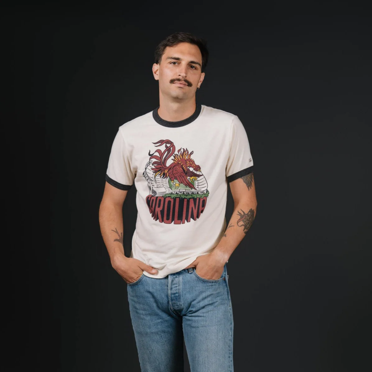 South Carolina Williams-Brice Stadium Ringer Tee - Image 2
