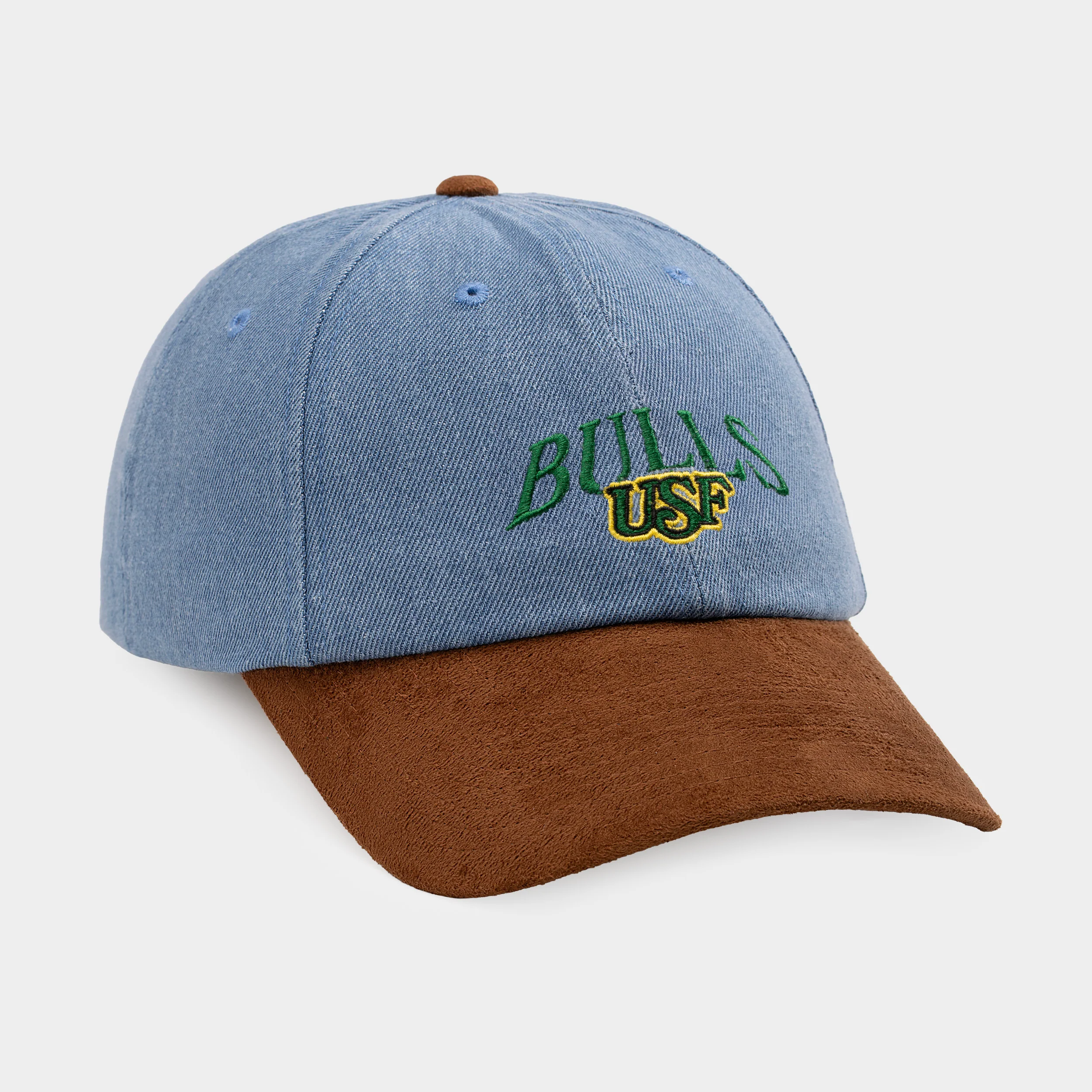South Florida Bulls Denim and Suede Dad Hat - Image 2