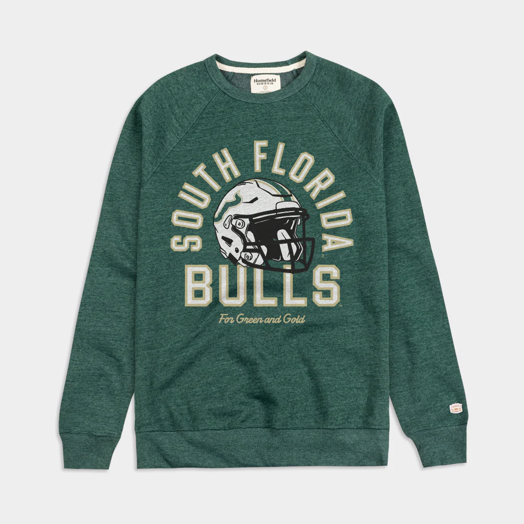 South Florida Bulls Football "For Green and Gold" Crewneck