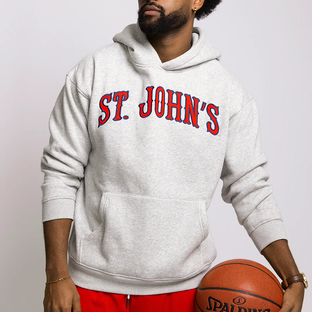 St. John's Red Storm 1980s Applique Heavyweight Hoodie - Image 3
