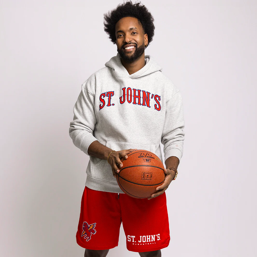 St. John's Red Storm 1980s Applique Heavyweight Hoodie - Image 4