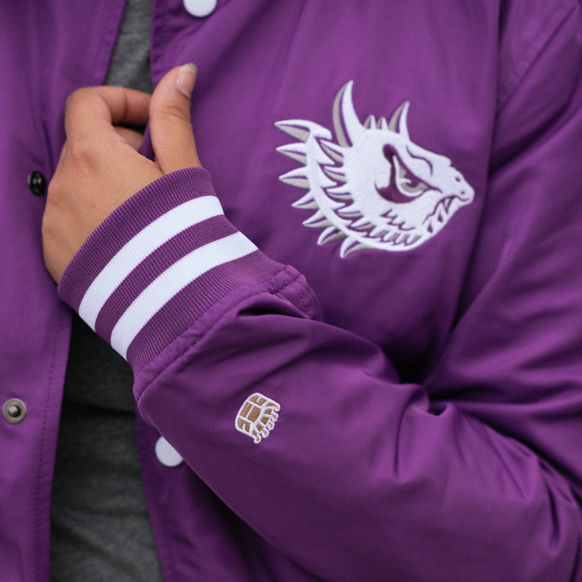 TCU Horned Frogs Vintage-Inspired Bomber Jacket - Image 4