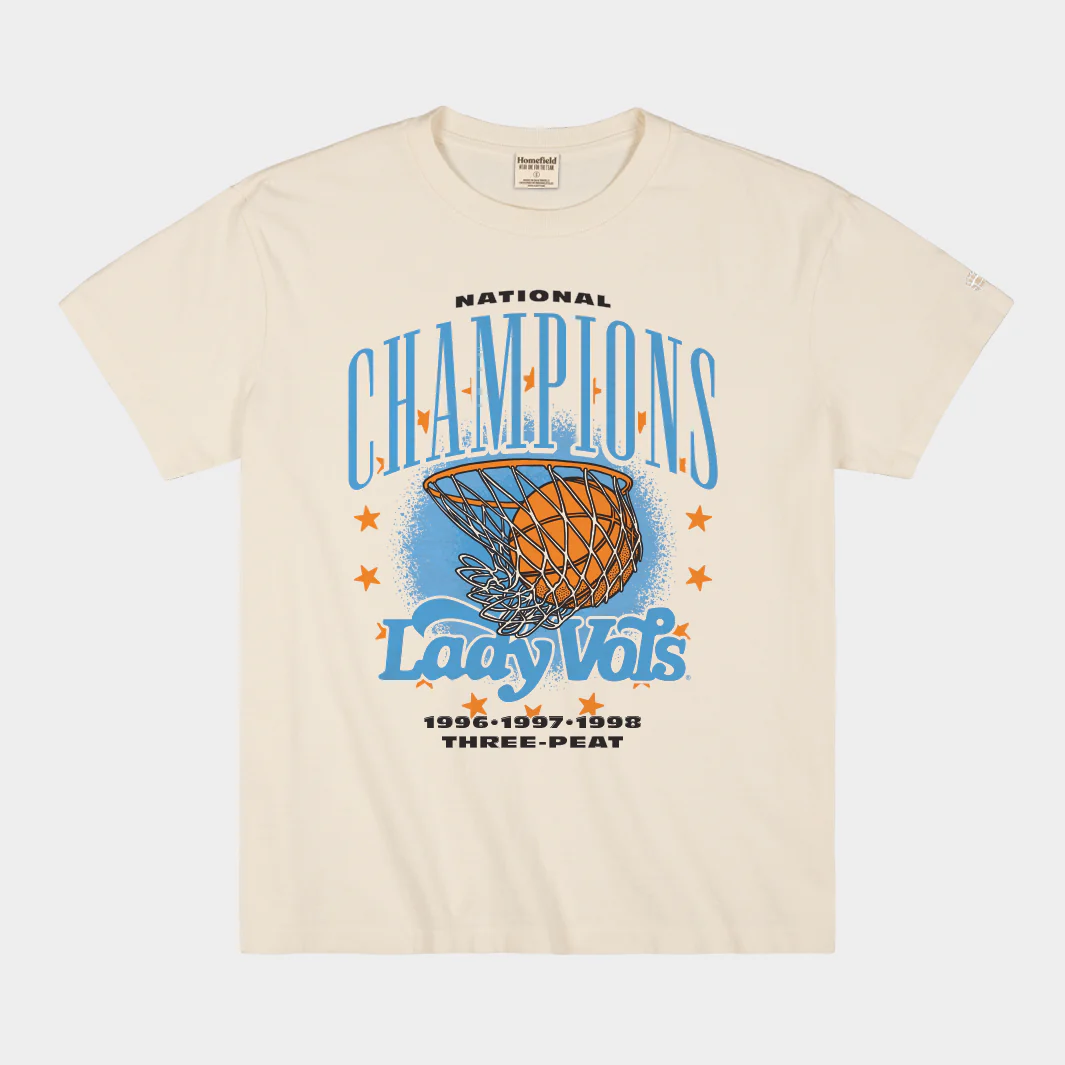 Tennessee Lady Vols 1996, 1997, 1998 National Champions Heavyweight Tee