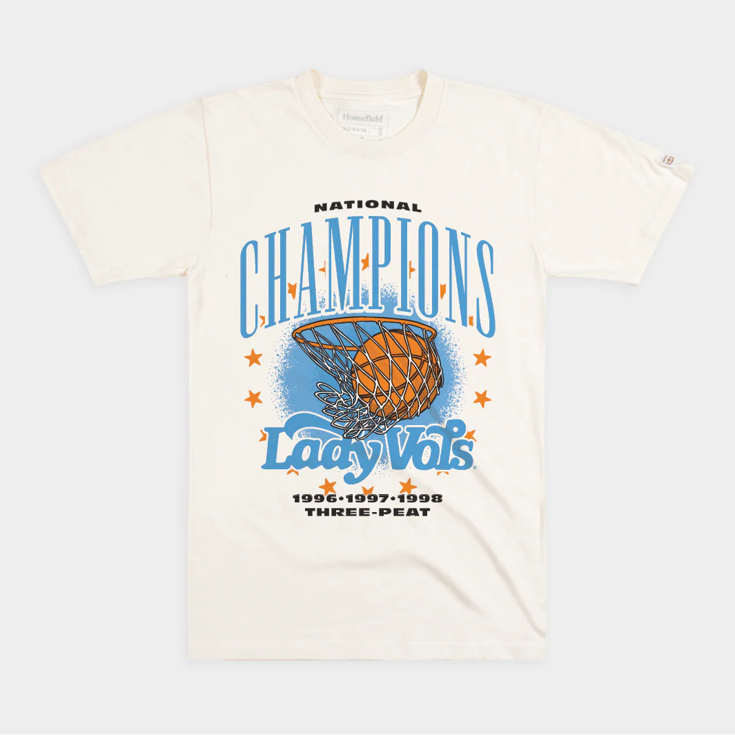 Tennessee Lady Vols 1996, 1997, 1998 National Champions Tee