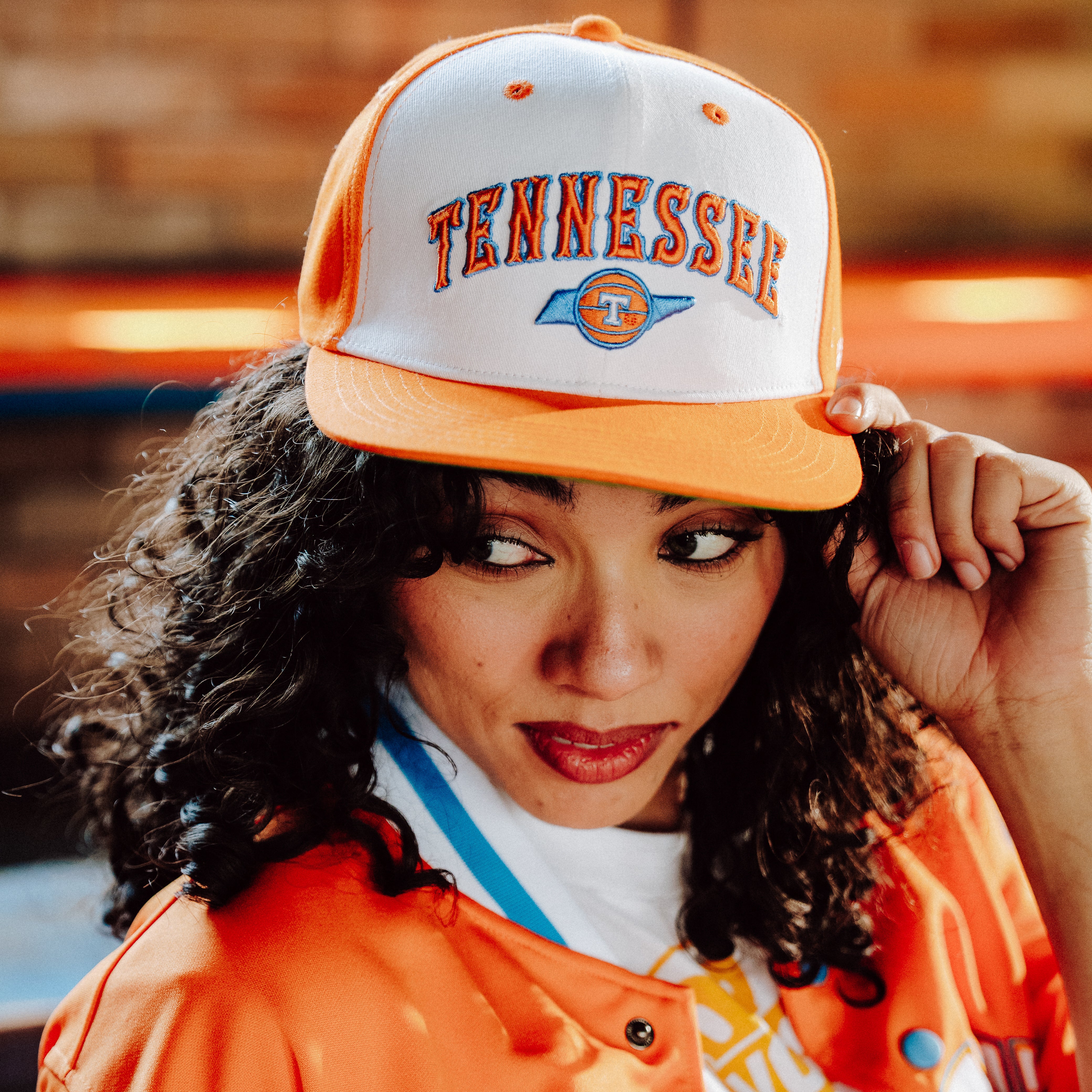 Tennessee Volunteers Basketball 1970s Logo Snapback Hat - Image 3