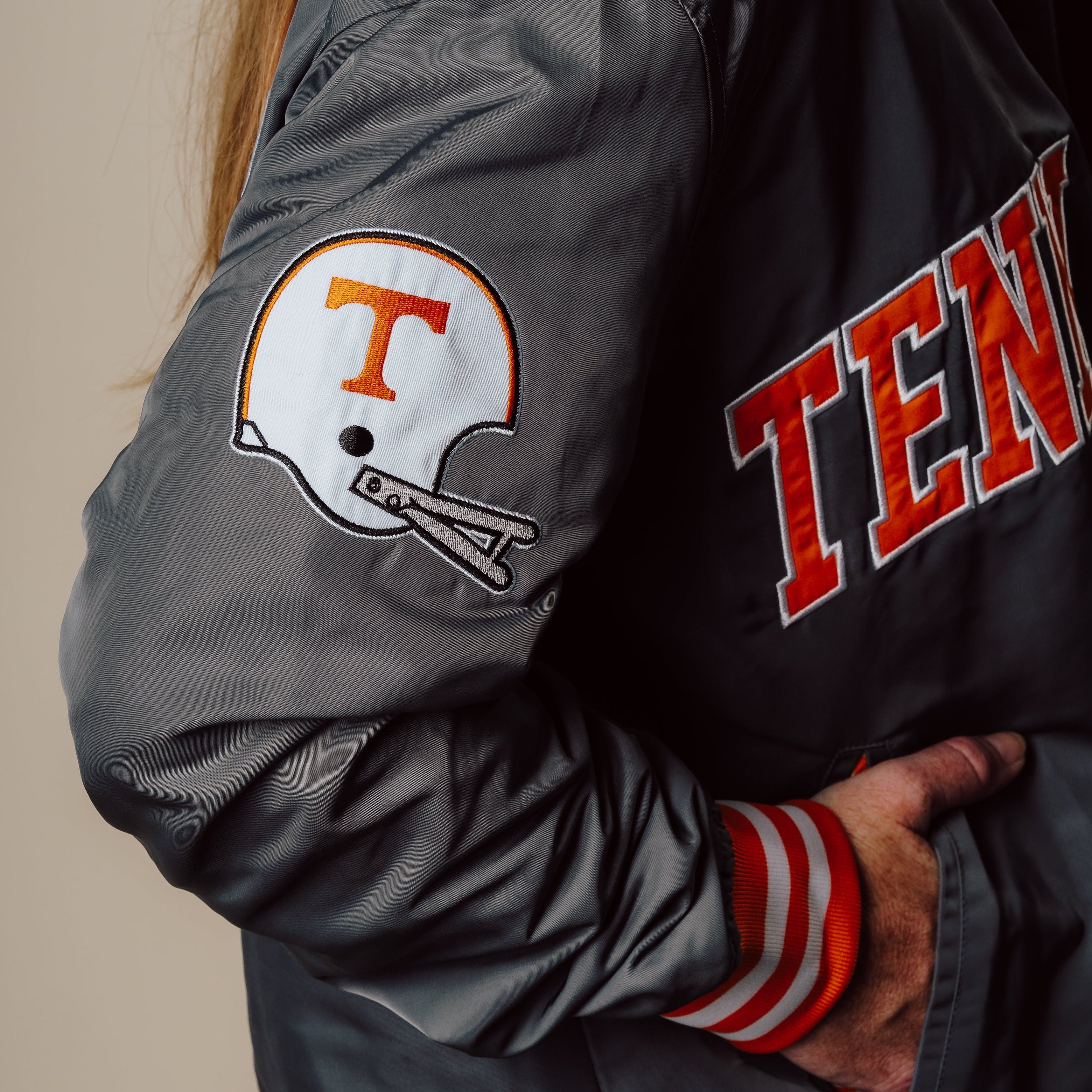 Tennessee Volunteers Football Smokey Grey Bomber Jacket - Image 3