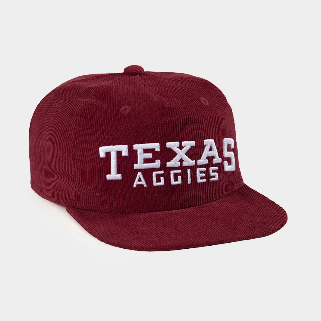 Texas A&M Aggies Retro Wordmark Corduroy Hat - Image 2