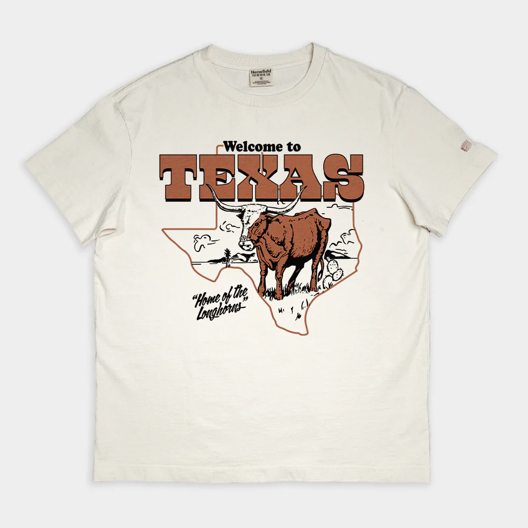 Texas "Home of the Longhorns" Vintage Heavyweight Tee