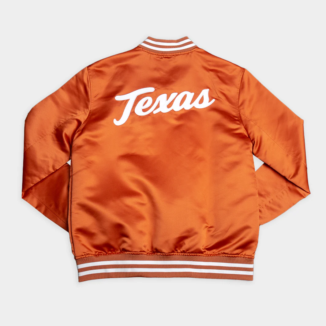 Texas Longhorns Script Vintage-Inspired Bomber Jacket - Image 2