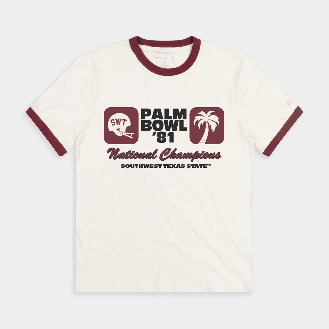 Texas State Palm Bowl 1981 National Championship Ringer Tee