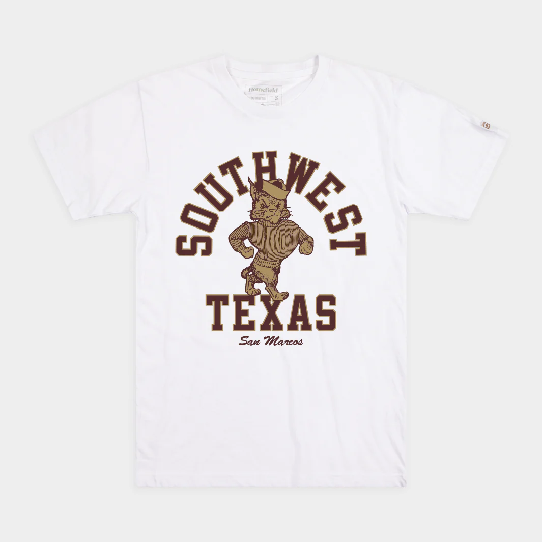Texas State Southwest Texas Retro Bobcat Tee