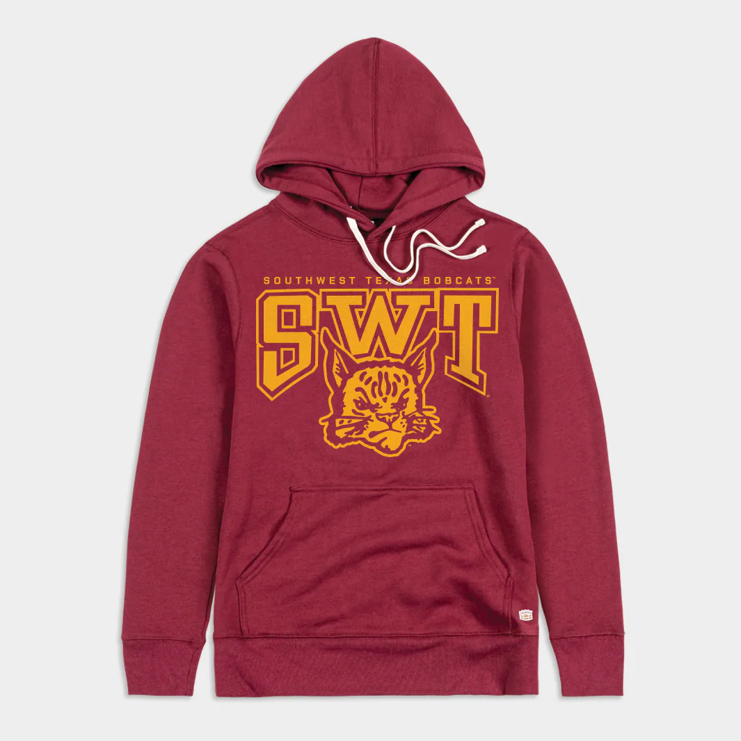 Texas State SWT Bobcat Head Mascot Hoodie