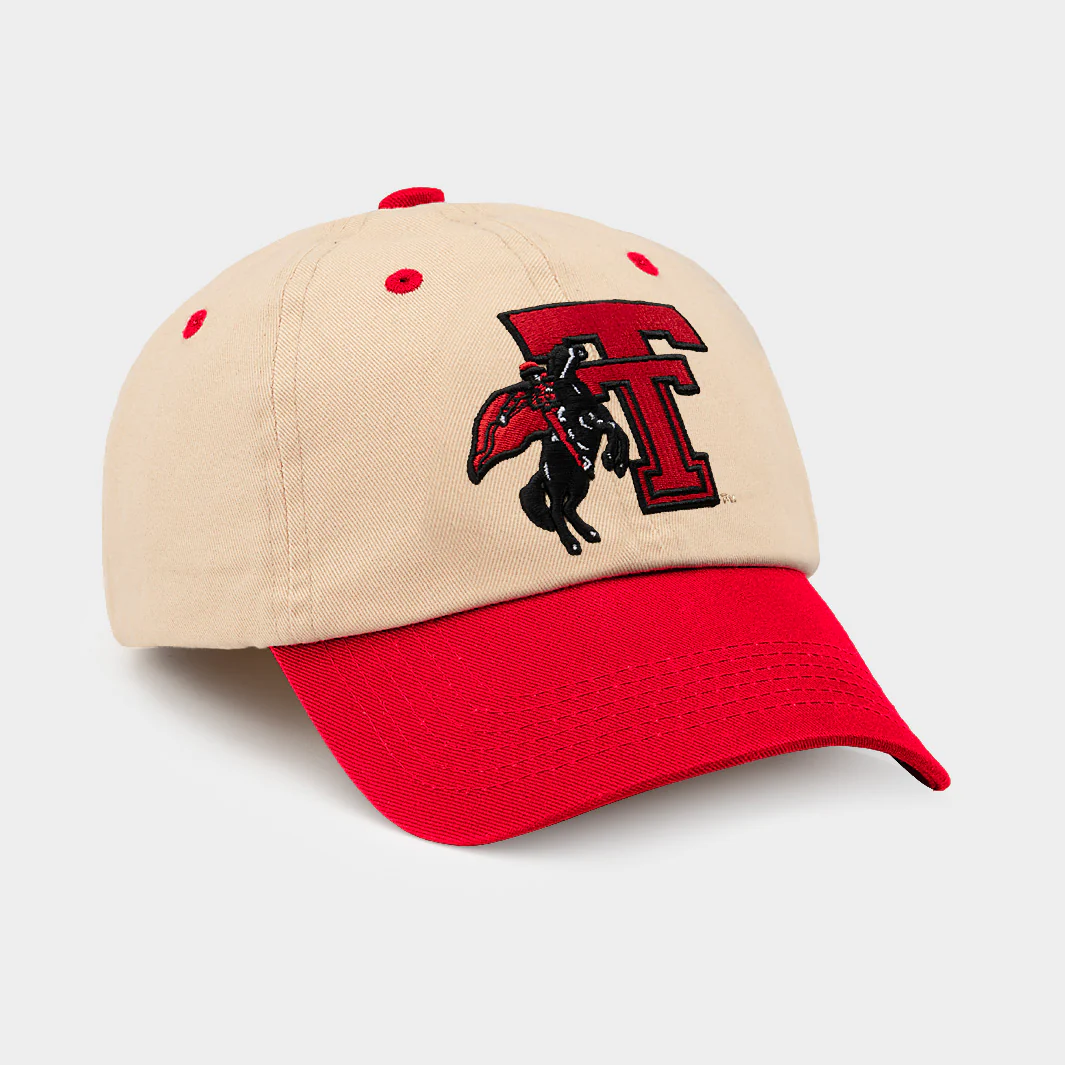 Texas Tech Vintage Red Raider Two-Tone Dad Hat - Image 2