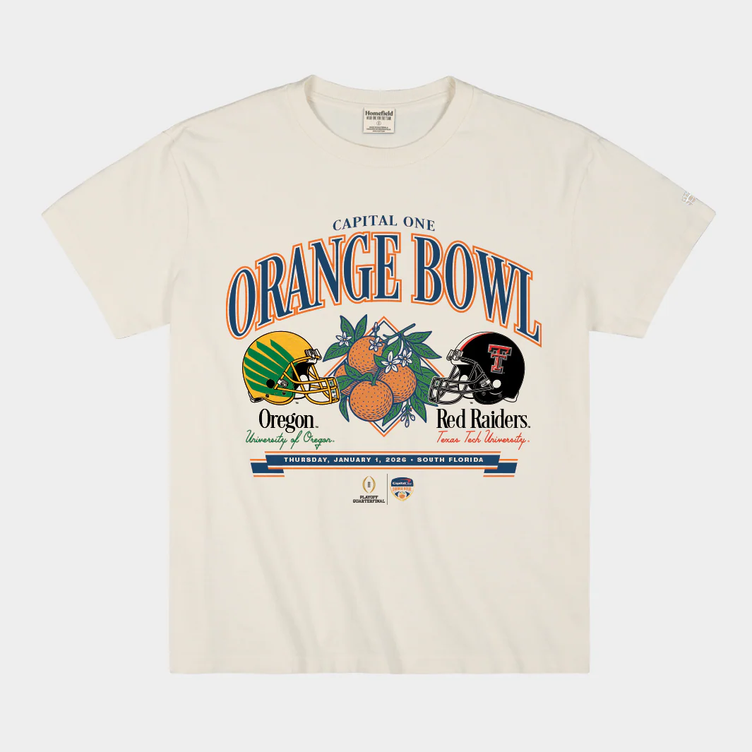 Texas Tech vs. Oregon 2026 Orange Bowl Heavyweight Tee